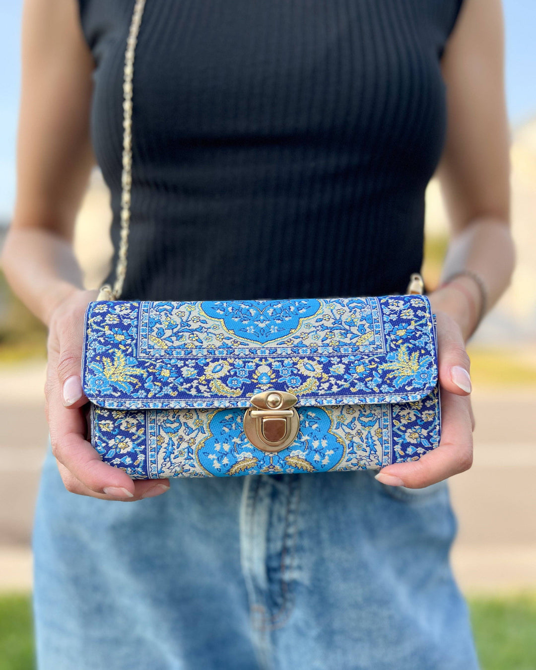 RUGCBAG-026 - Rug Design Crossbody Bag-12-Gifts-Umays Boho-Krista Anne's Boutique, Women's Fashion and Accessories Located in Oklahoma City, OK and Black Mountain, NC