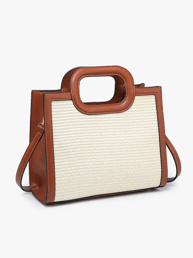 M2827 - Aubrey Square Straw Satchel-09-Accessories-Jen & Co-Krista Anne's Boutique, Women's Fashion and Accessories Located in Oklahoma City, OK and Black Mountain, NC