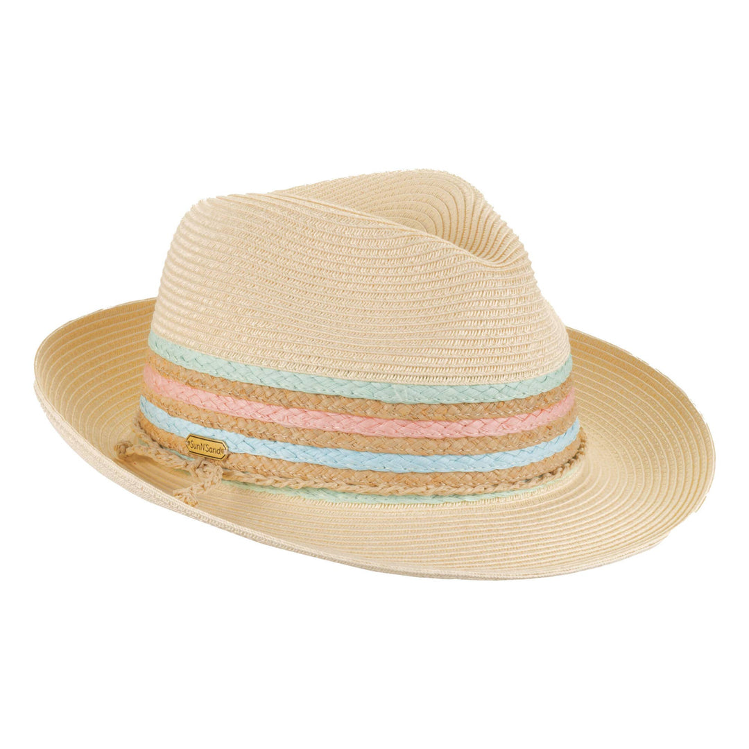 HH3514 - Paper Braid Fedora-09-Accessories-Sun 'N Sand-Krista Anne's Boutique, Women's Fashion and Accessories Located in Oklahoma City, OK and Black Mountain, NC