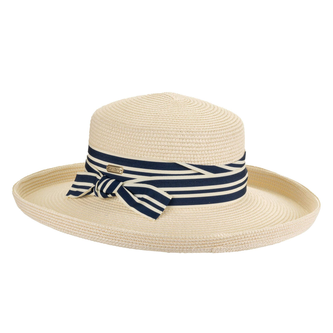 HH3451-A - Paper Braid Boater w/ Side Bow-09-Accessories-Sun 'N Sand-Krista Anne's Boutique, Women's Fashion and Accessories Located in Oklahoma City, OK and Black Mountain, NC