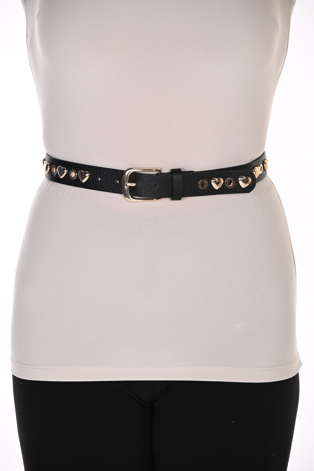A26301 - Heart Detailing Belt-09-Accessories-Frank Lyman-Krista Anne's Boutique, Women's Fashion and Accessories Located in Oklahoma City, OK and Black Mountain, NC