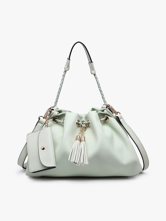 M2815 - Aaliyah Pleated Drawstring Bucket Bag-09-Accessories-Jen & Co-Krista Anne's Boutique, Women's Fashion and Accessories Located in Oklahoma City, OK and Black Mountain, NC