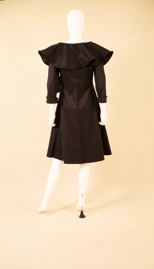 F26030 - A-Line Dress w/ Ruffle V Neckline