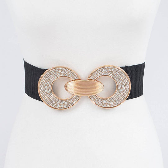 Rhinestone Hoops Elastic Belt-09-Accessories-3AM BY H&D ACCESSORIES-Krista Anne's Boutique, Women's Fashion and Accessories Located in Oklahoma City, OK and Black Mountain, NC