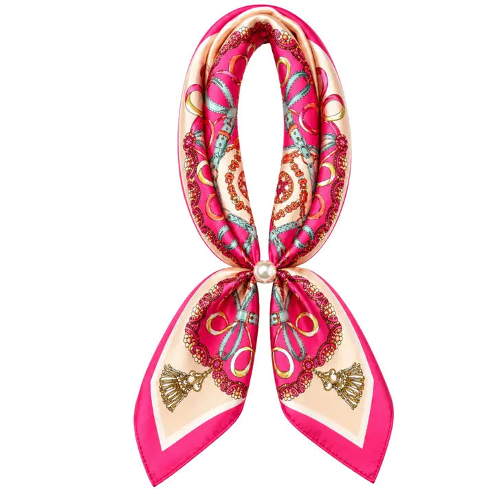 NK8115 - Magnetic Scarf with Pearl-09-Accessories-Queens Designs-Krista Anne's Boutique, Women's Fashion and Accessories Located in Oklahoma City, OK and Black Mountain, NC