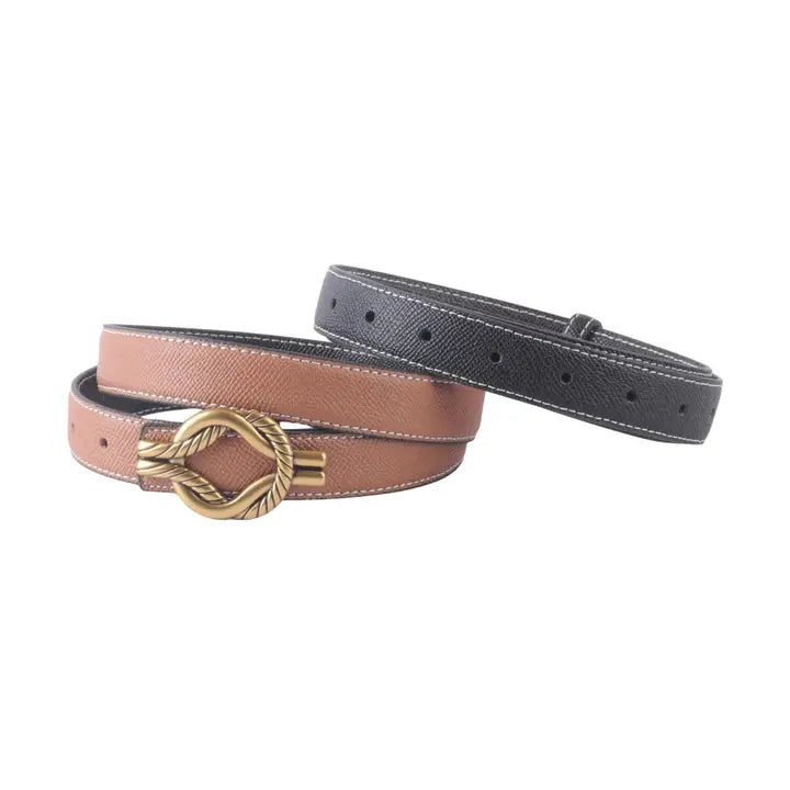 5336 - Reversible Belt with Linked Chain Buckle-09-Accessories-Most Wanted USA-Krista Anne's Boutique, Women's Fashion and Accessories Located in Oklahoma City, OK and Black Mountain, NC
