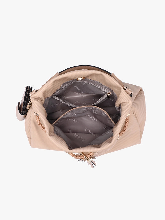 M2815 - Aaliyah Pleated Drawstring Bucket Bag-09-Accessories-Jen & Co-Krista Anne's Boutique, Women's Fashion and Accessories Located in Oklahoma City, OK and Black Mountain, NC