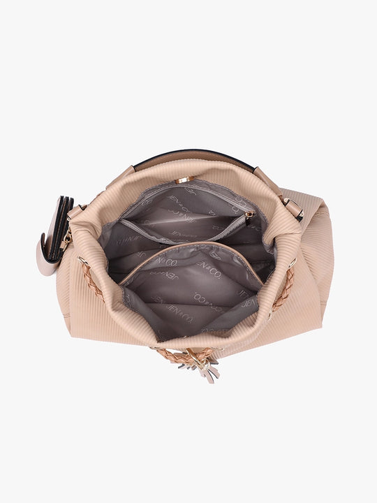M2815 - Aaliyah Pleated Drawstring Bucket Bag-09-Accessories-Jen & Co-Krista Anne's Boutique, Women's Fashion and Accessories Located in Oklahoma City, OK and Black Mountain, NC