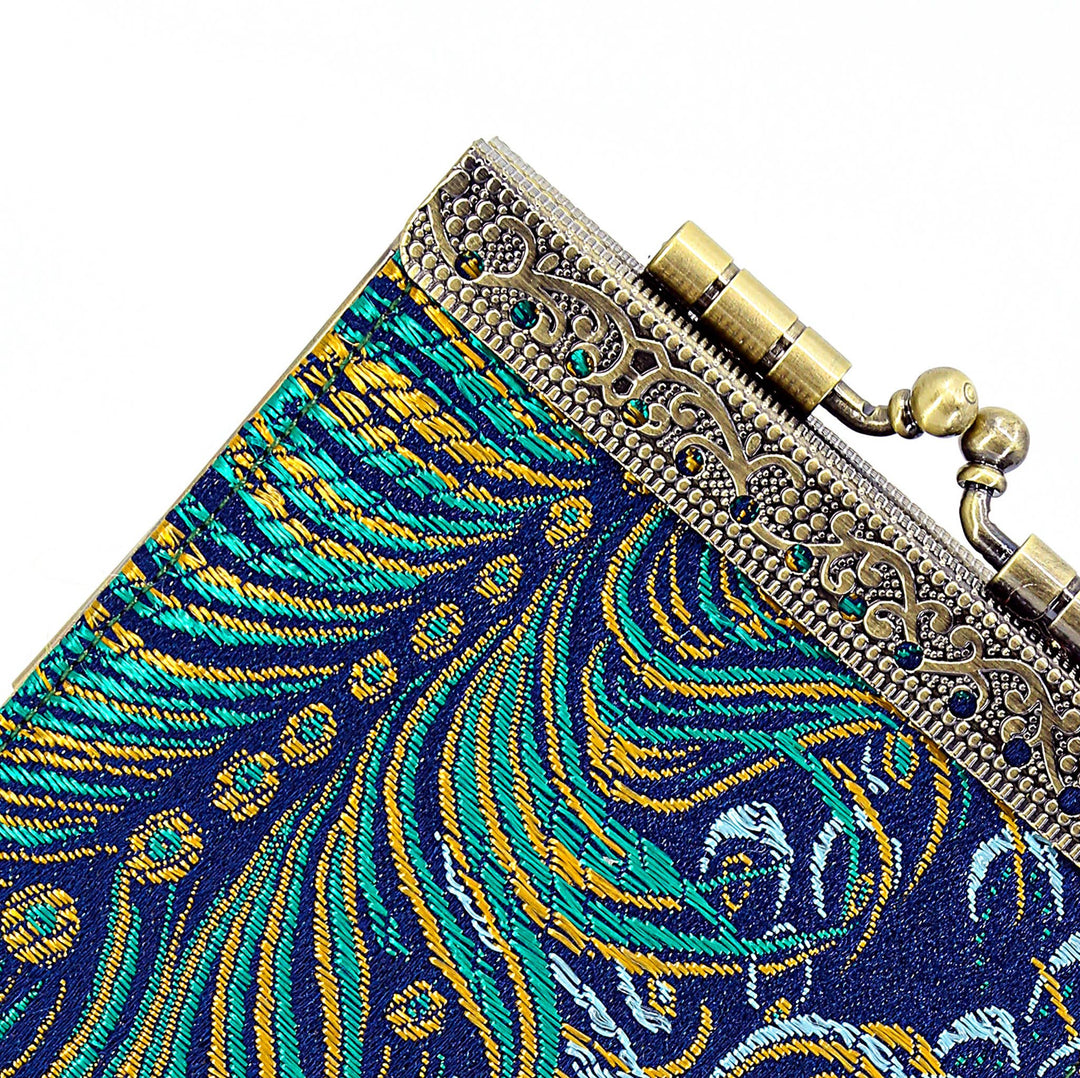 Brocade Peacock Card Holder w/ RFID Protection-12-Gifts-Cathayana-Krista Anne's Boutique, Women's Fashion and Accessories Located in Oklahoma City, OK and Black Mountain, NC