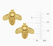 1210g - Gold Bee Stud Earrings