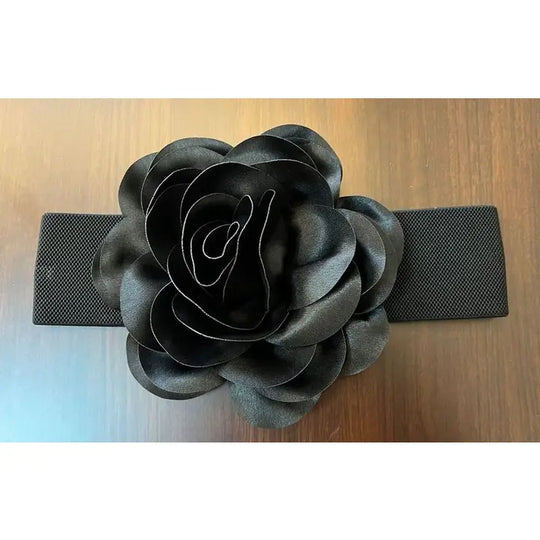 BT981 - Dramatic Rose Stretch Belt-09-Accessories-Samuel Dong-Krista Anne's Boutique, Women's Fashion and Accessories Located in Oklahoma City, OK and Black Mountain, NC