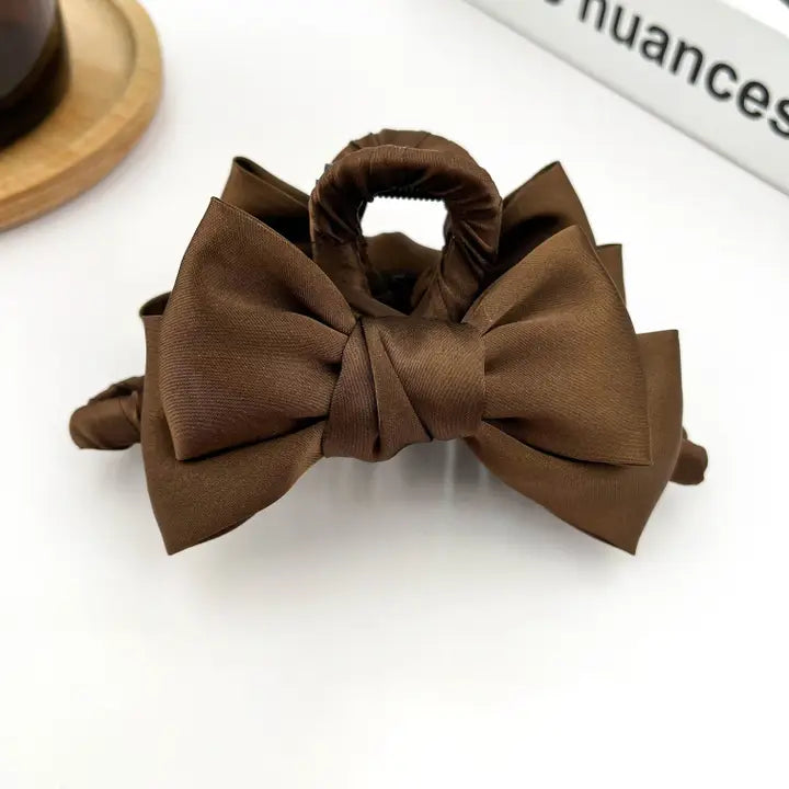 Satin Bow Hair Clip-09-Accessories-The Diva Soap-Krista Anne's Boutique, Women's Fashion and Accessories Located in Oklahoma City, OK and Black Mountain, NC