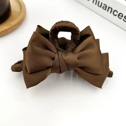 Satin Bow Hair Clip-09-Accessories-The Diva Soap-Krista Anne's Boutique, Women's Fashion and Accessories Located in Oklahoma City, OK and Black Mountain, NC