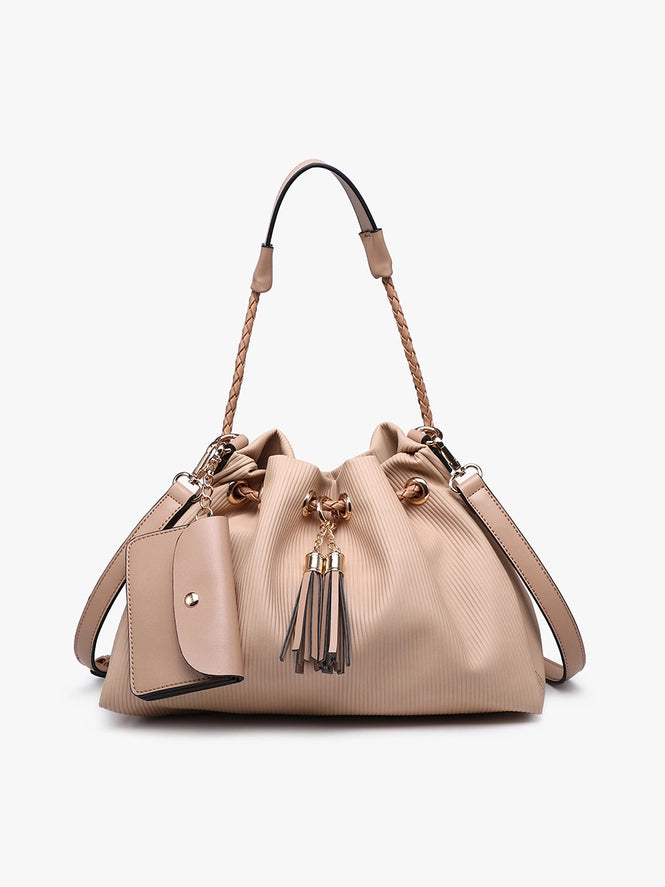 M2815 - Aaliyah Pleated Drawstring Bucket Bag-09-Accessories-Jen & Co-Krista Anne's Boutique, Women's Fashion and Accessories Located in Oklahoma City, OK and Black Mountain, NC