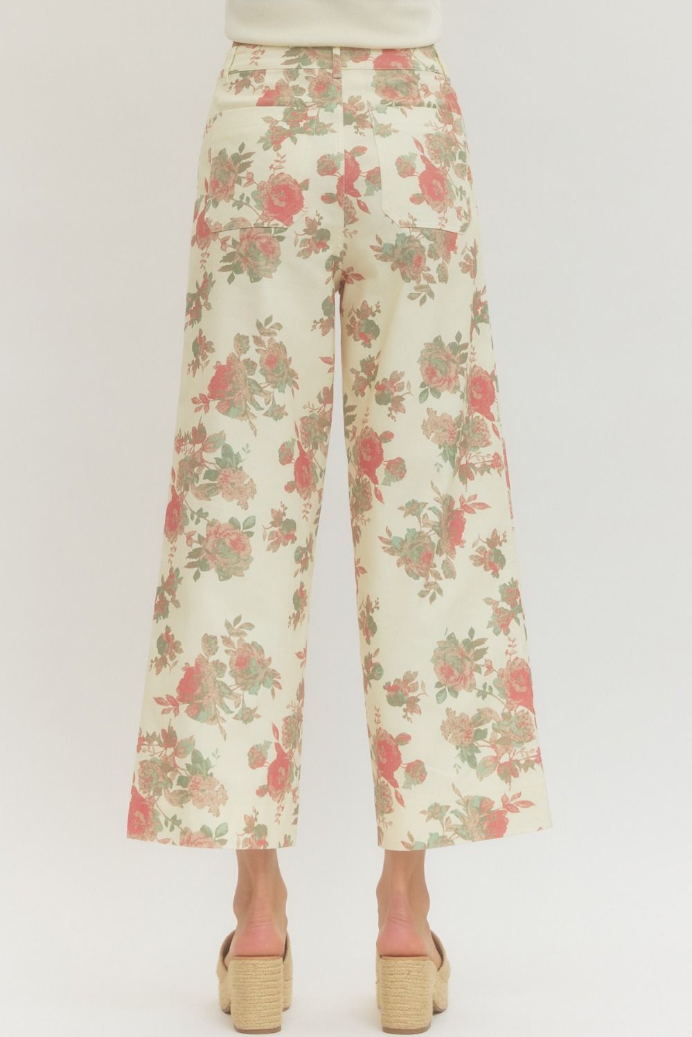 P27819 - Faded Florals Jean-04-Bottoms-Entro-Krista Anne's Boutique, Women's Fashion and Accessories Located in Oklahoma City, OK and Black Mountain, NC