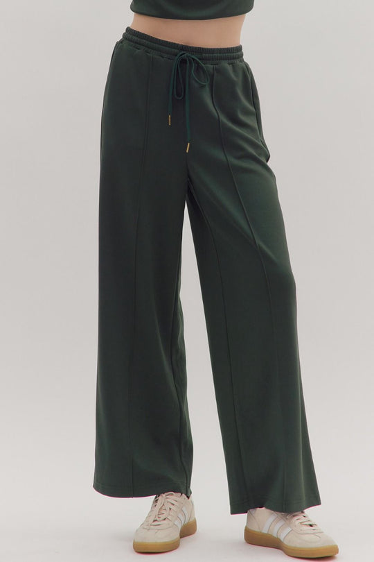 P29076 - Wide Leg Drawstring Pant-04-Bottoms-Aslan Rose-Krista Anne's Boutique, Women's Fashion and Accessories Located in Oklahoma City, OK and Black Mountain, NC