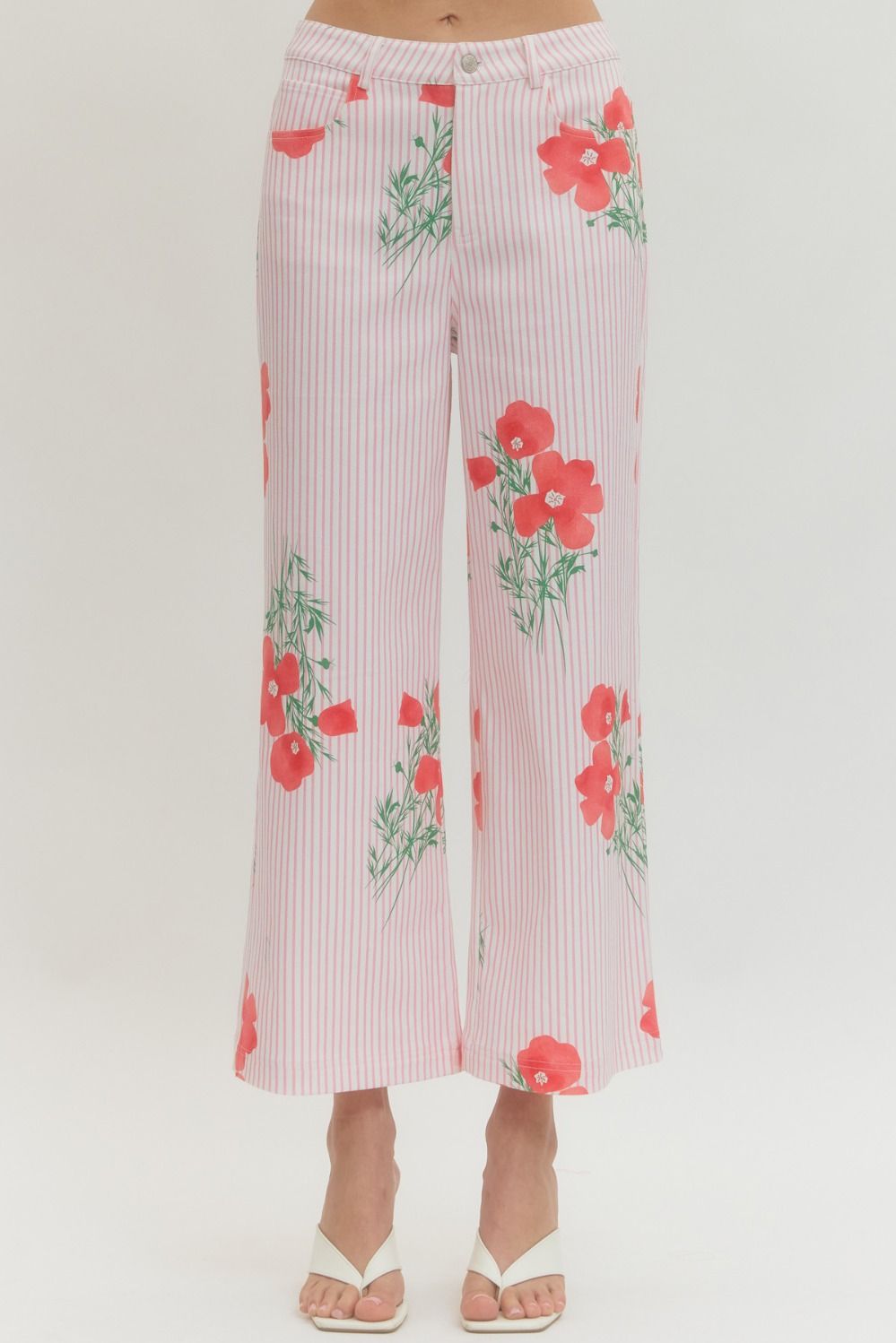 P29592 - Striped Poppy Pants-04-Bottoms-Entro-Krista Anne's Boutique, Women's Fashion and Accessories Located in Oklahoma City, OK and Black Mountain, NC