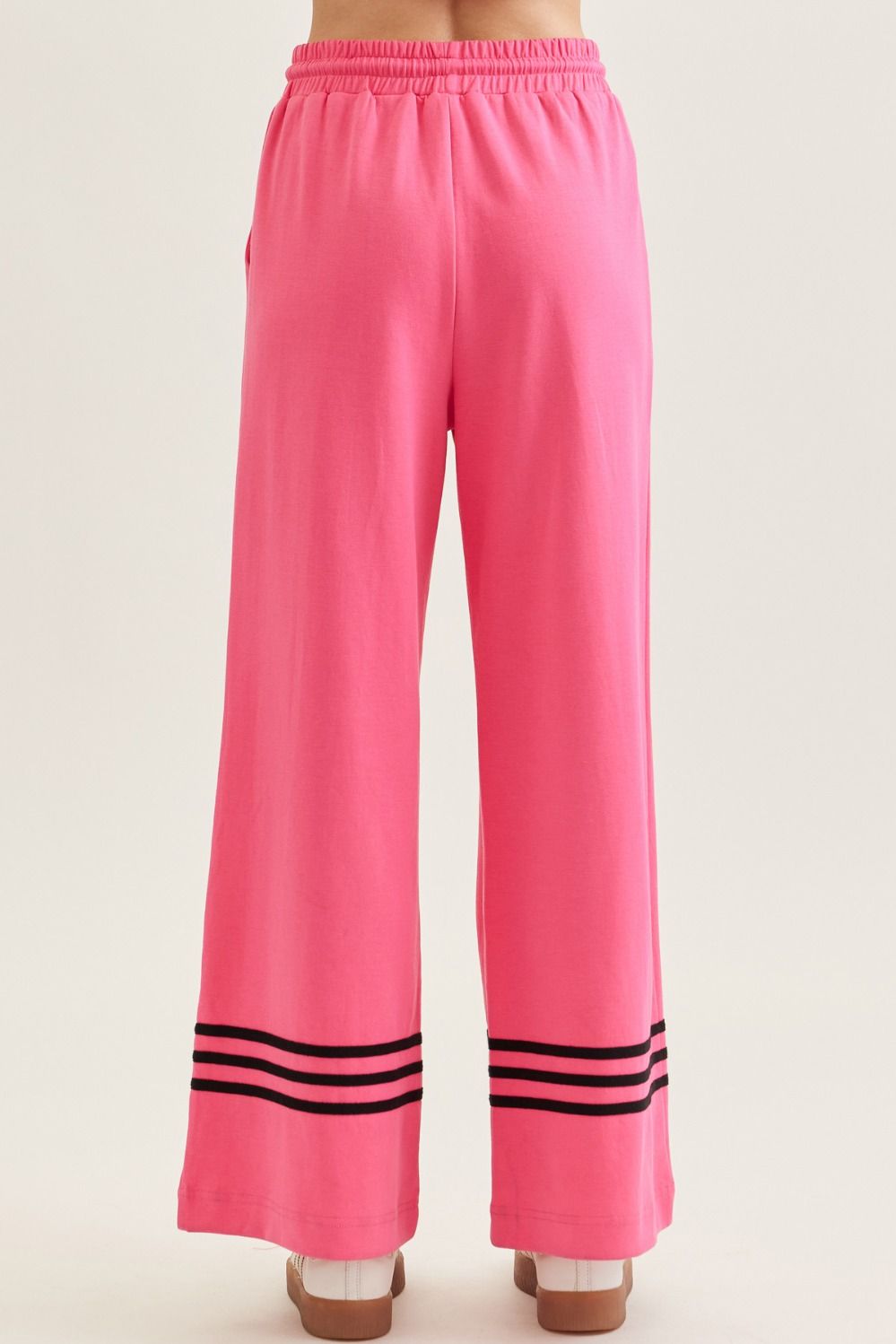 P30627 - Contrast Stripe Cuff Sweatpants-04-Bottoms-Entro-Krista Anne's Boutique, Women's Fashion and Accessories Located in Oklahoma City, OK and Black Mountain, NC