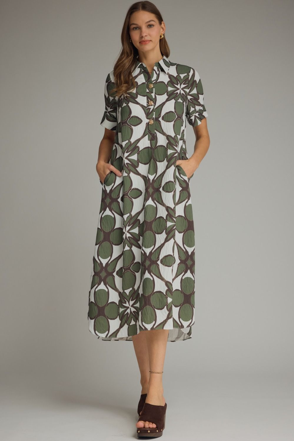 D29514 - Garden Path Midi Dress-06-Dresses/Jumpsuits-Entro-Krista Anne's Boutique, Women's Fashion and Accessories Located in Oklahoma City, OK and Black Mountain, NC