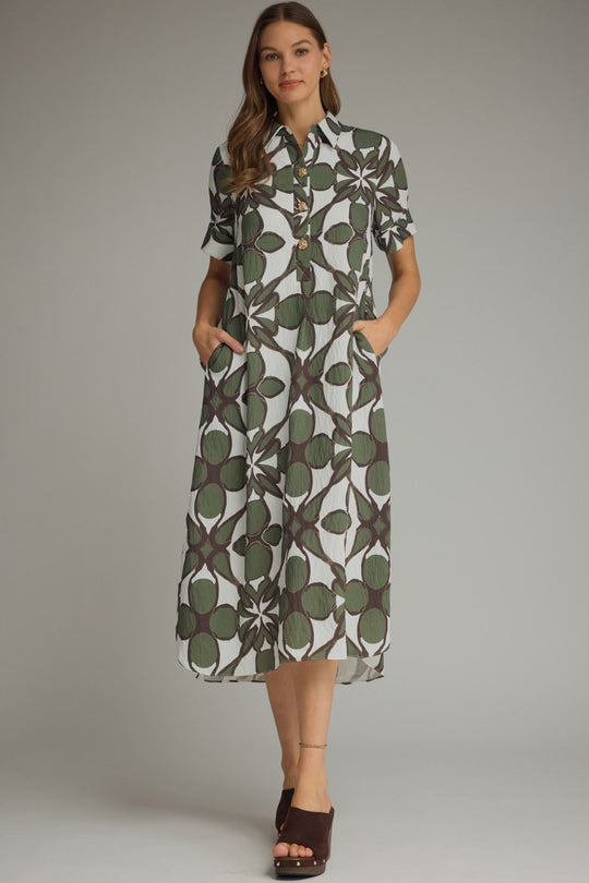 D29514 - Garden Path Midi Dress-06-Dresses/Jumpsuits-Entro-Krista Anne's Boutique, Women's Fashion and Accessories Located in Oklahoma City, OK and Black Mountain, NC