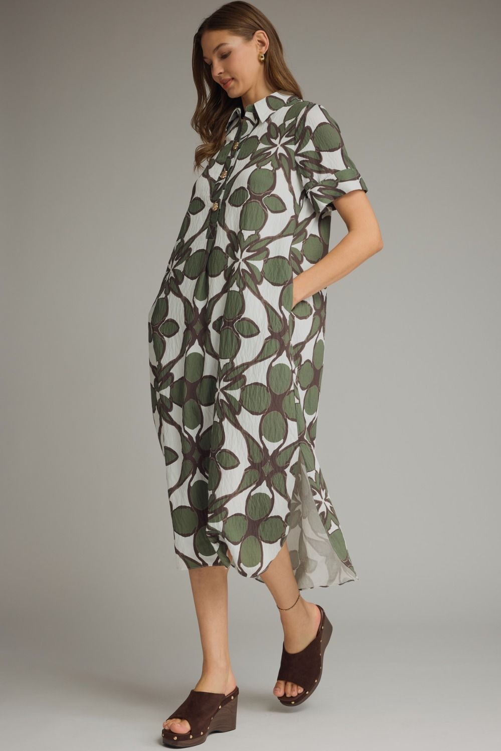 D29514 - Garden Path Midi Dress-06-Dresses/Jumpsuits-Entro-Krista Anne's Boutique, Women's Fashion and Accessories Located in Oklahoma City, OK and Black Mountain, NC