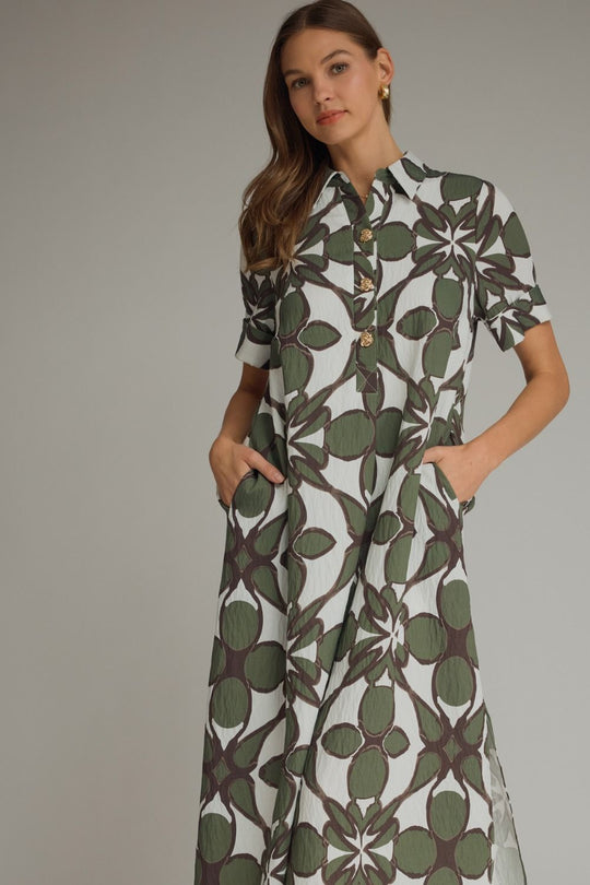 D29514 - Garden Path Midi Dress-06-Dresses/Jumpsuits-Entro-Krista Anne's Boutique, Women's Fashion and Accessories Located in Oklahoma City, OK and Black Mountain, NC