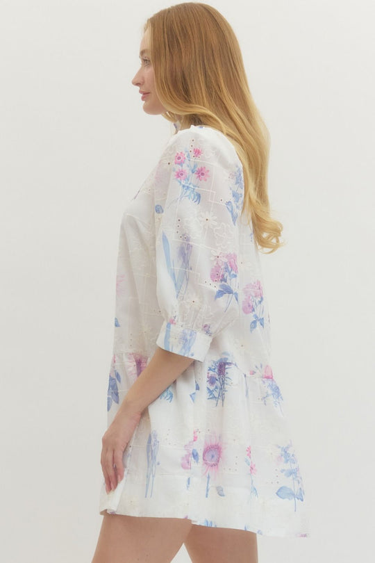 D29538 - Faded Florals Babydoll Dress-06-Dresses/Jumpsuits-Entro-Krista Anne's Boutique, Women's Fashion and Accessories Located in Oklahoma City, OK and Black Mountain, NC