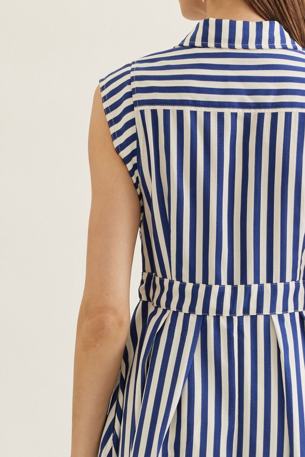 D31446 - Striped Tie Waist Midi Dress-06-Dresses/Jumpsuits-Entro-Krista Anne's Boutique, Women's Fashion and Accessories Located in Oklahoma City, OK and Black Mountain, NC