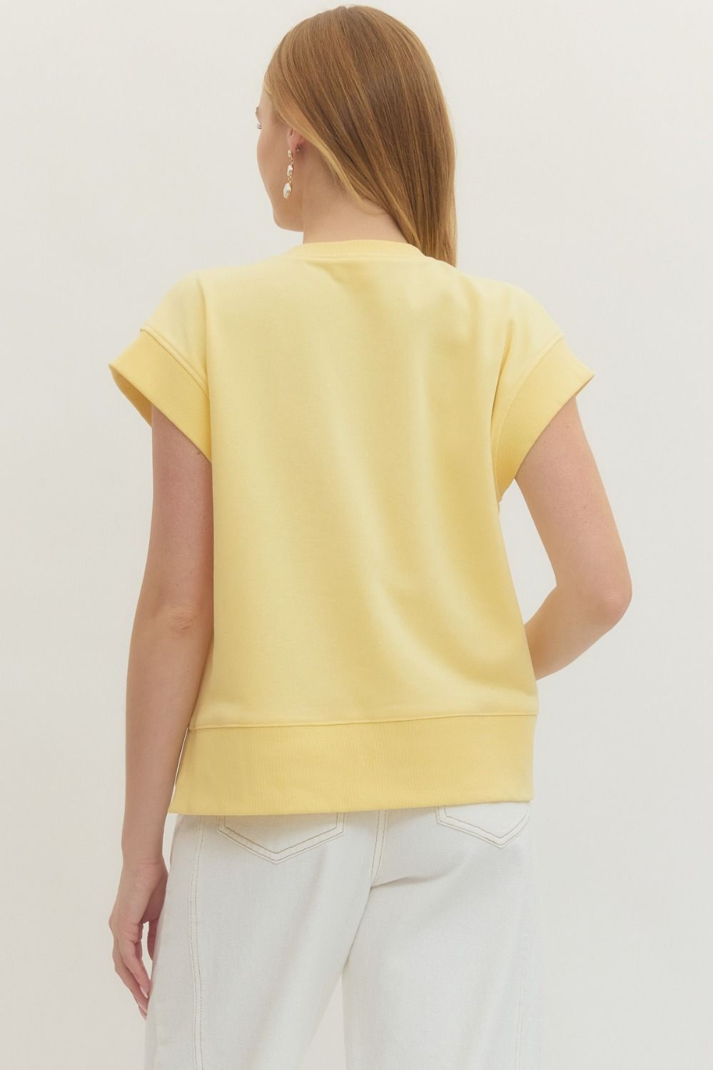 T29608 - Pleated Detail Tee-03-Tees/Tanks-Entro-Krista Anne's Boutique, Women's Fashion and Accessories Located in Oklahoma City, OK and Black Mountain, NC