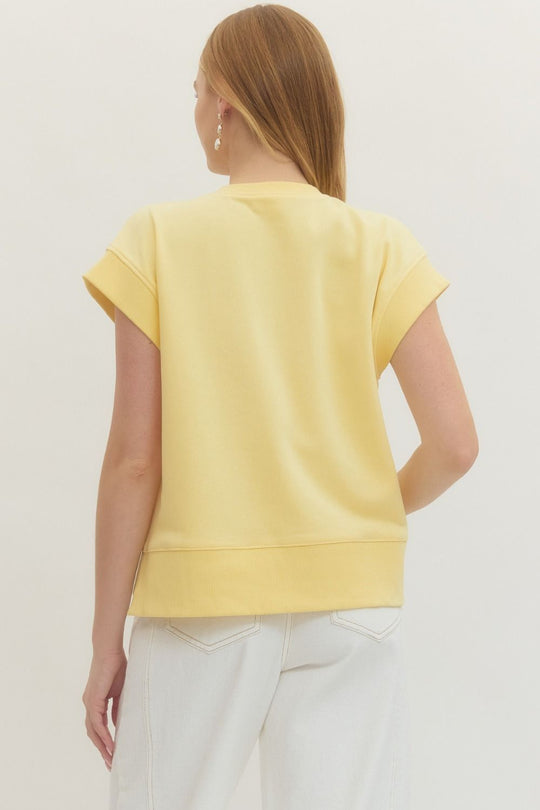 T29608 - Pleated Detail Tee-03-Tees/Tanks-Entro-Krista Anne's Boutique, Women's Fashion and Accessories Located in Oklahoma City, OK and Black Mountain, NC