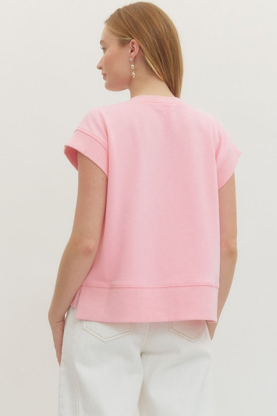 T29608 - Pleated Detail Tee-03-Tees/Tanks-Entro-Krista Anne's Boutique, Women's Fashion and Accessories Located in Oklahoma City, OK and Black Mountain, NC