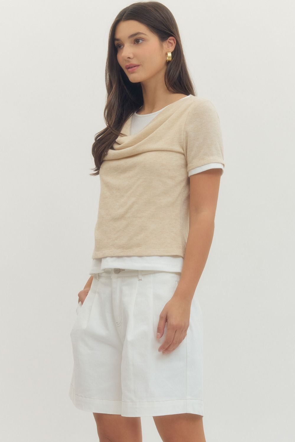T29821 - Dual Layer Tee-03-Tees/Tanks-Entro-Krista Anne's Boutique, Women's Fashion and Accessories Located in Oklahoma City, OK and Black Mountain, NC