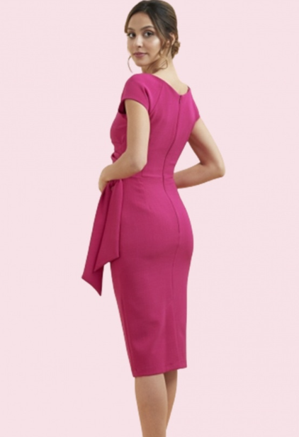 Hourglass Faux Wrap Pencil Dress-06-Dresses/Jumpsuits-The Pretty Dress Company-Krista Anne's Boutique, Women's Fashion and Accessories Located in Oklahoma City, OK and Black Mountain, NC