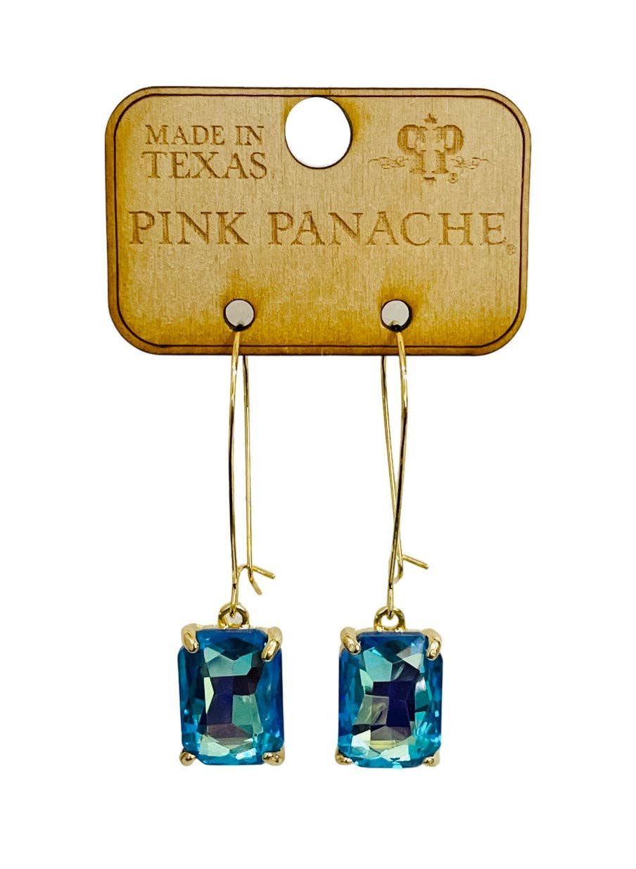 1CNC N039 - Blue rhinestone earring-Pink Panache Brands-Krista Anne's Boutique, Women's Fashion and Accessories Located in Oklahoma City, OK and Black Mountain, NC