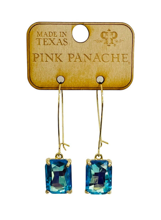 1CNC N039 - Blue rhinestone earring-Pink Panache Brands-Krista Anne's Boutique, Women's Fashion and Accessories Located in Oklahoma City, OK and Black Mountain, NC