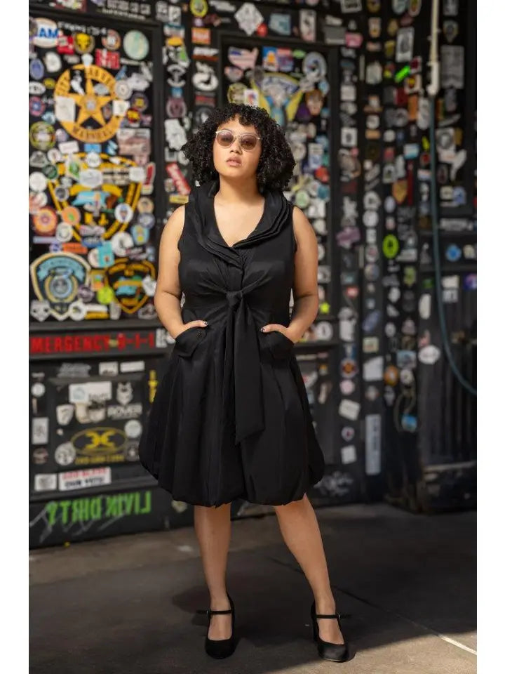 S16150 - Classic Bubble Dress-06-Dresses/Jumpsuits-Samuel Dong-Krista Anne's Boutique, Women's Fashion and Accessories Located in Oklahoma City, OK and Black Mountain, NC