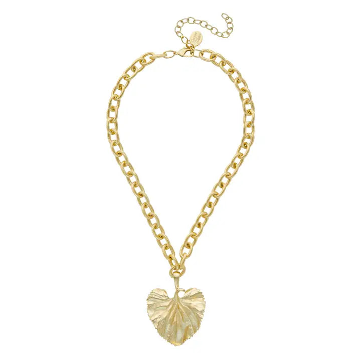 3075G - Gold Leaf Chain Necklace-10-Jewelry-Susan Shaw-Krista Anne's Boutique, Women's Fashion and Accessories Located in Oklahoma City, OK and Black Mountain, NC