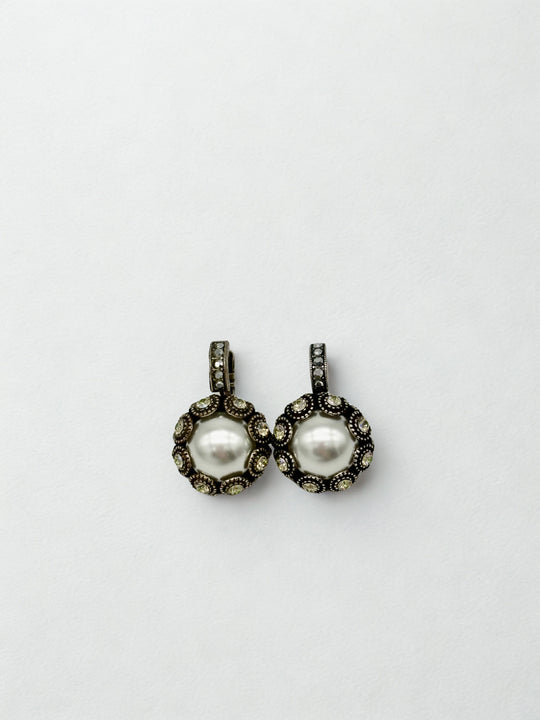 E-1386-1006-SP6 - Pearl Center Leverback Earrings-10-Jewelry-Mariana-Krista Anne's Boutique, Women's Fashion and Accessories Located in Oklahoma City, OK and Black Mountain, NC