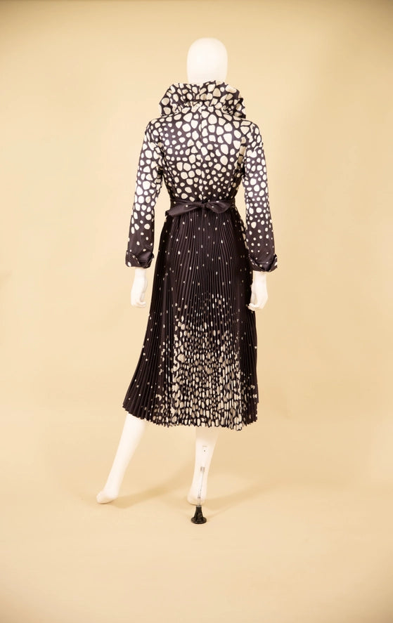 F25046 - Pleated Skirt Dotted Dress-06-Dresses/Jumpsuits-Samuel Dong-Krista Anne's Boutique, Women's Fashion and Accessories Located in Oklahoma City, OK and Black Mountain, NC