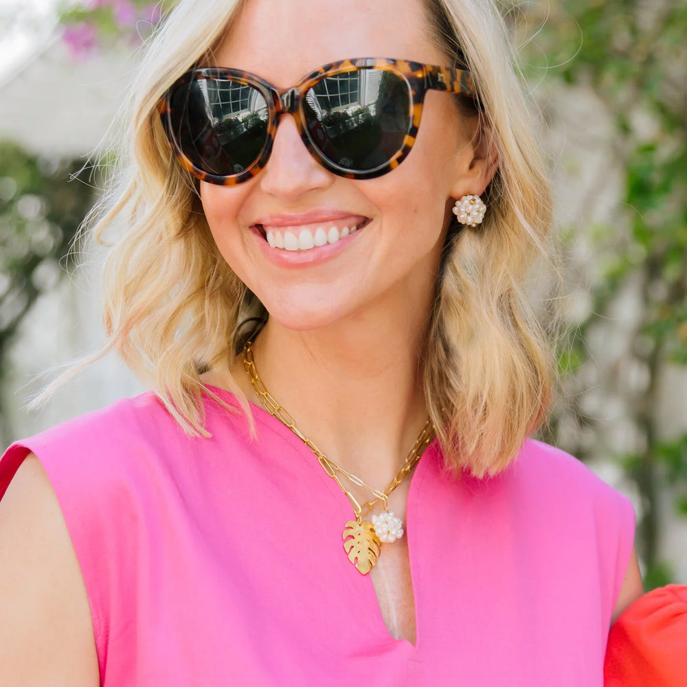 3696ML - Monstera Leaf Pendant-10-Jewelry-Susan Shaw-Krista Anne's Boutique, Women's Fashion and Accessories Located in Oklahoma City, OK and Black Mountain, NC