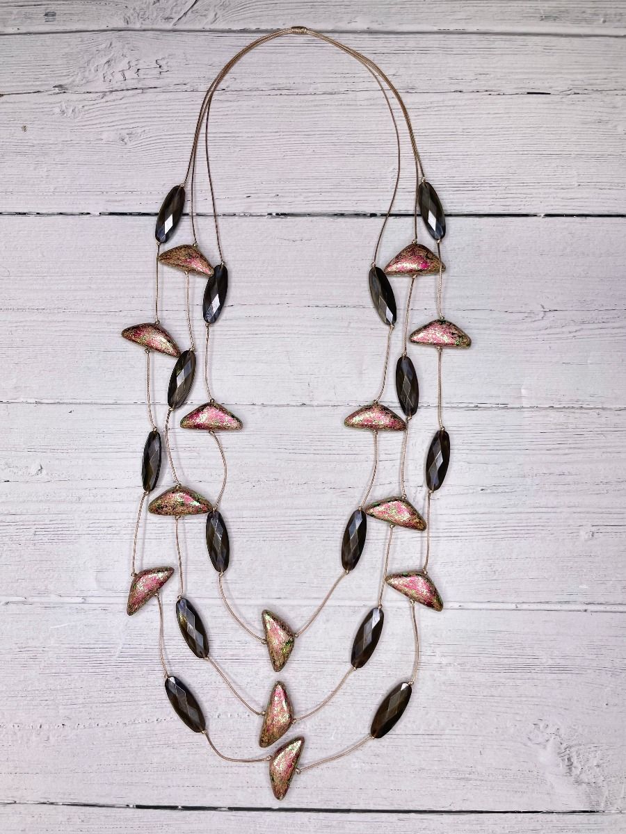 NT1381 - Long Layered Bead Necklace-10-Jewelry-Alisha D-Krista Anne's Boutique, Women's Fashion and Accessories Located in Oklahoma City, OK and Black Mountain, NC