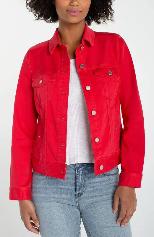 LM1004WF - Classic Jean Jacket-01-Jackets/Blazers-Liverpool-Krista Anne's Boutique, Women's Fashion and Accessories Located in Oklahoma City, OK and Black Mountain, NC