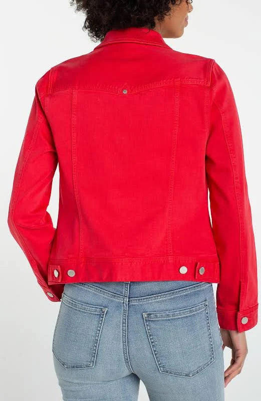 LM1004WF - Classic Jean Jacket-01-Jackets/Blazers-Liverpool-Krista Anne's Boutique, Women's Fashion and Accessories Located in Oklahoma City, OK and Black Mountain, NC