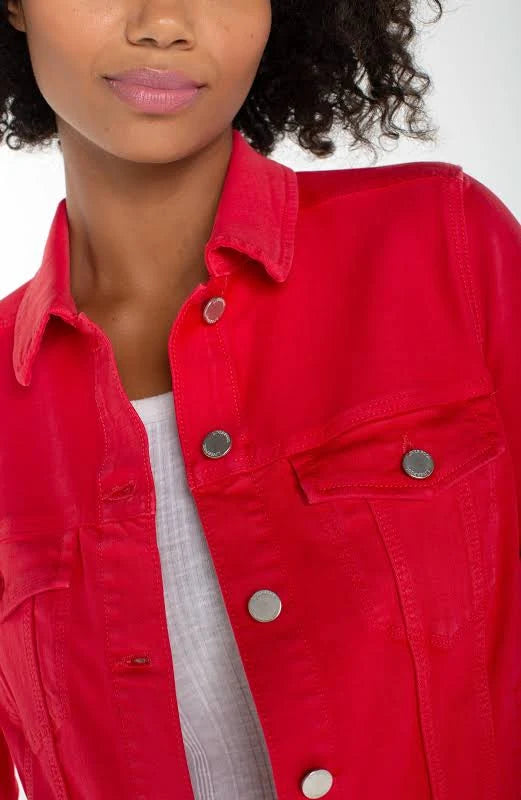 LM1004WF - Classic Jean Jacket-01-Jackets/Blazers-Liverpool-Krista Anne's Boutique, Women's Fashion and Accessories Located in Oklahoma City, OK and Black Mountain, NC
