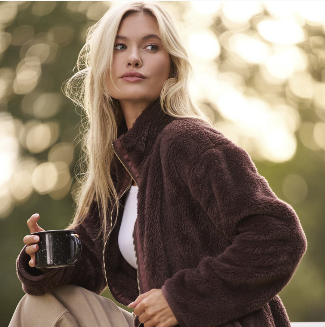 7800-20 - DreamPlush Double Zip Jacket-01-Jackets/Blazers-Softies-Krista Anne's Boutique, Women's Fashion and Accessories Located in Oklahoma City, OK and Black Mountain, NC