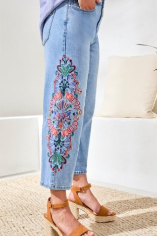 5814O-5229 - Audrey Embroidered Crop Jeans-04-Bottoms-Tribal-Krista Anne's Boutique, Women's Fashion and Accessories Located in Oklahoma City, OK and Black Mountain, NC