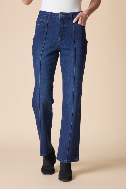 11466 - Stretch Denim Seamed Flare Jean-04-Bottoms-Habitat-Krista Anne's Boutique, Women's Fashion and Accessories Located in Oklahoma City, OK and Black Mountain, NC