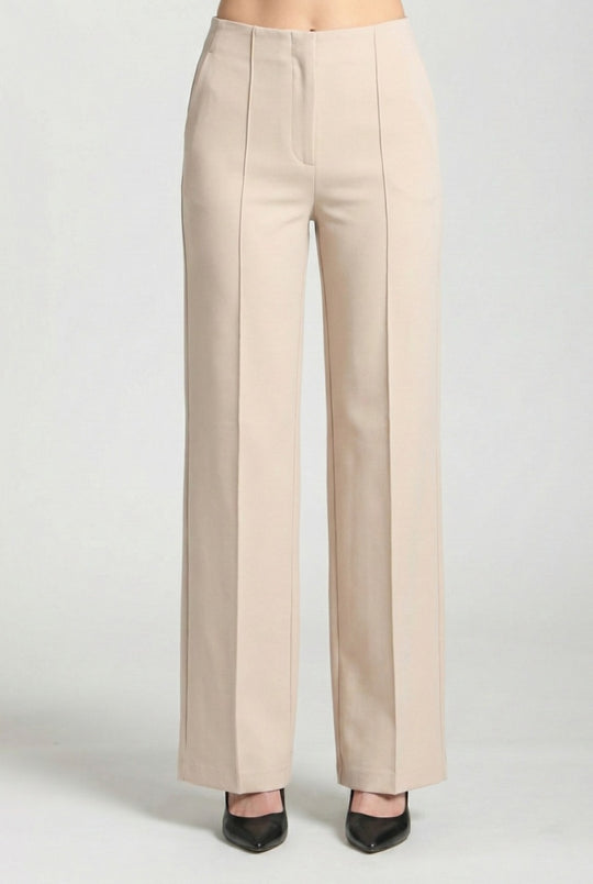 E20 - Front Zip Pant With Pin-Tucked Leg-04-Bottoms-Apny Apparel Inc-Krista Anne's Boutique, Women's Fashion and Accessories Located in Oklahoma City, OK and Black Mountain, NC