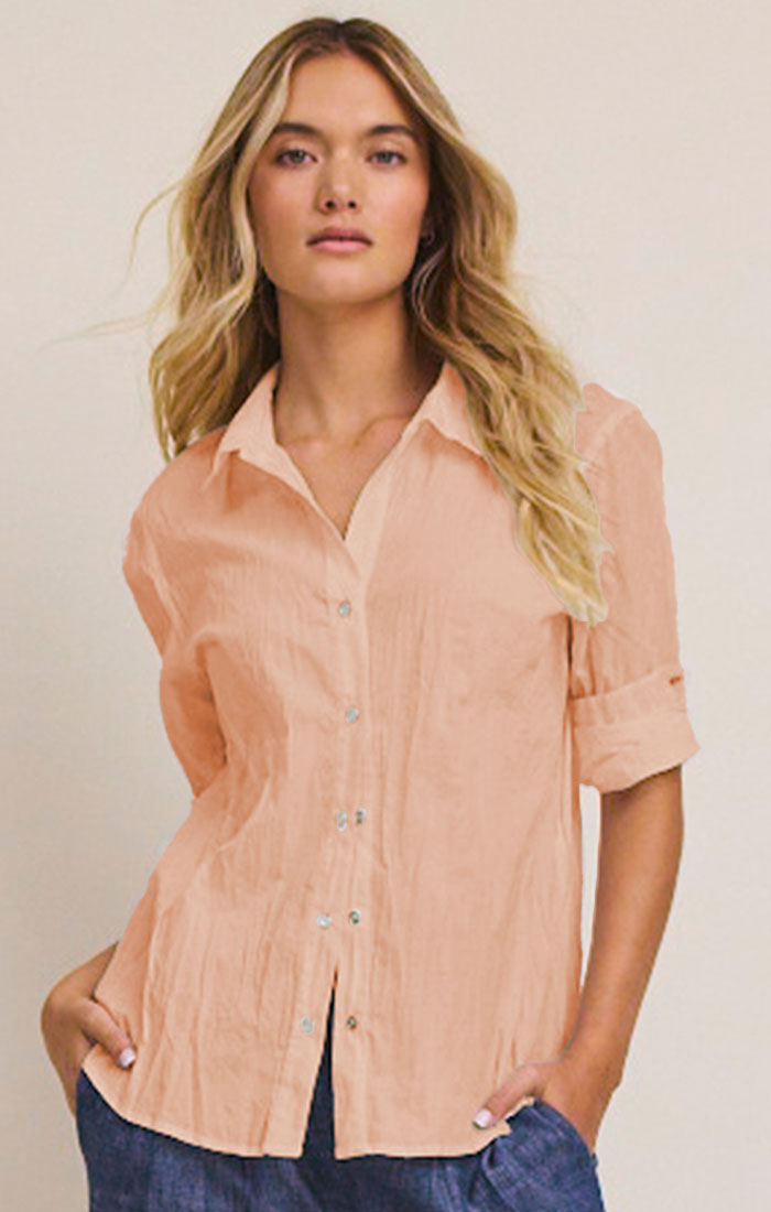 BNZM263600 - Core Cotton Shirt-02-Tops/Blouses-Nic+Zoe-Krista Anne's Boutique, Women's Fashion and Accessories Located in Oklahoma City, OK and Black Mountain, NC