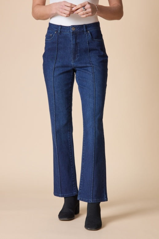 11466 - Stretch Denim Seamed Flare Jean-04-Bottoms-Habitat-Krista Anne's Boutique, Women's Fashion and Accessories Located in Oklahoma City, OK and Black Mountain, NC